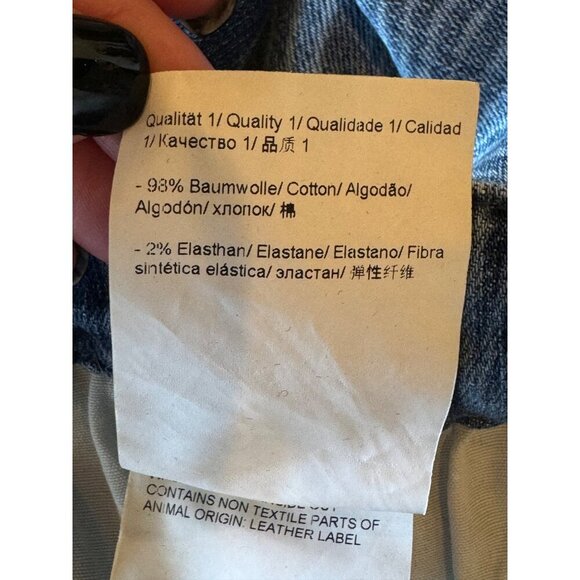 Escada Jeans Women 12 Blue Medium Wash Geometric Prism Straight Leg Retro - Picture 9 of 10